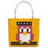 Market Letter Patch Woven Pattern Polypropylene Tote Bag Women Tote Bags Yellow SHMH0063JORF08100Y57
