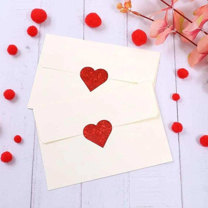 500pcs 1inch Valentine's Day Love Sticker Card Envelope Sealing Sticker 25mm Love Shape Labels for Gift Small Business