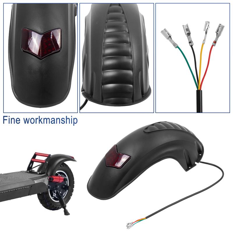 Garde-boue arrière avec feu de freinage Nouveau garde-boue pour trottinette électrique KUGOO M4/M4 PRO pour trottinette 10 pouces Pièces de rechange