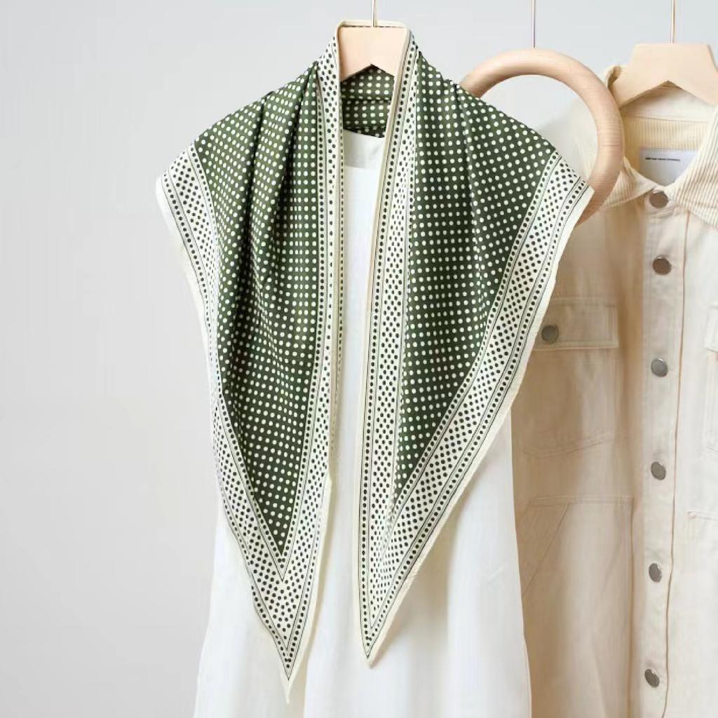 Waist Accessories Triangle Silk Scarf Waist Seal Women'S Decoration With Dress Waist Belt Accessories Scarf Vintage Polka Dots