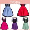 Charming German Dress Bavarian Dirndl Costume With Elegant Apron Decoration
