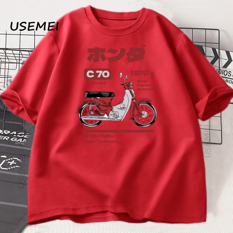 

Japanese Style Vintage Anime Car T-shirt for Men Women Summer Printed T Shirt Loose Cotton High Quality Round Neck Tees Clothes M