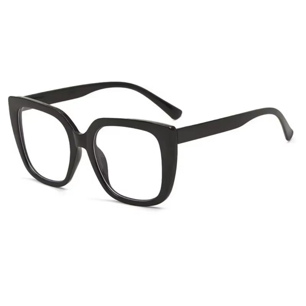Trendy Women Large Frame Glasses Square Retro Brand Design Colourful Eyeware Anti-blue Light Glasses for Decoration Daily Use
