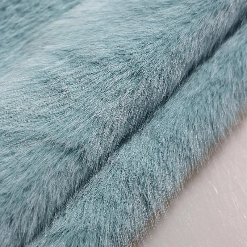 50x180cm Thickend Faux Fox Long Hair Plush Fabric for Coats Collar Toys Carpet For Diy Sewing Plain Soft Warm Fur Cloth