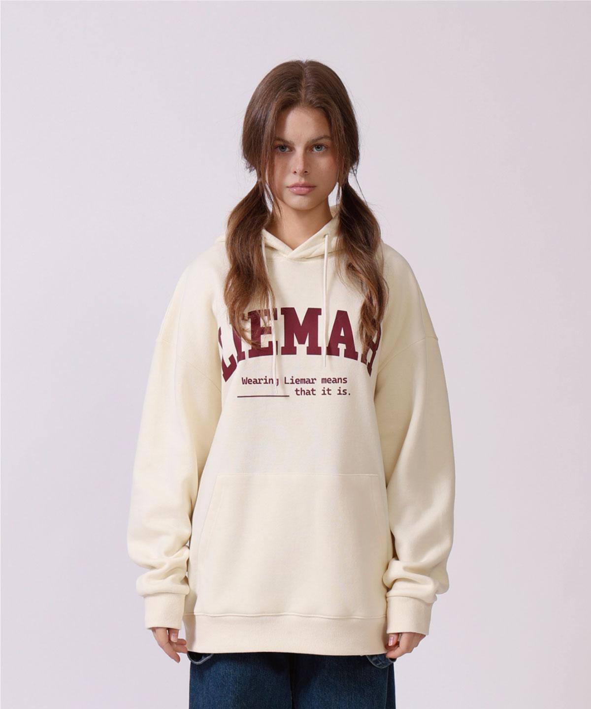 Riemar 25 Signature Oversized Fleece Hoodie [Cream] Grey/Xl