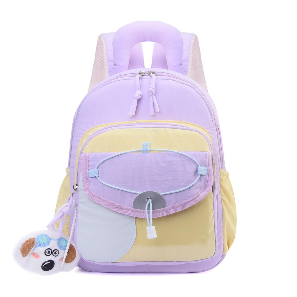 Childrens Cartoon Colorblock Backpack With Oxford Fabric For Kindergarten School Use