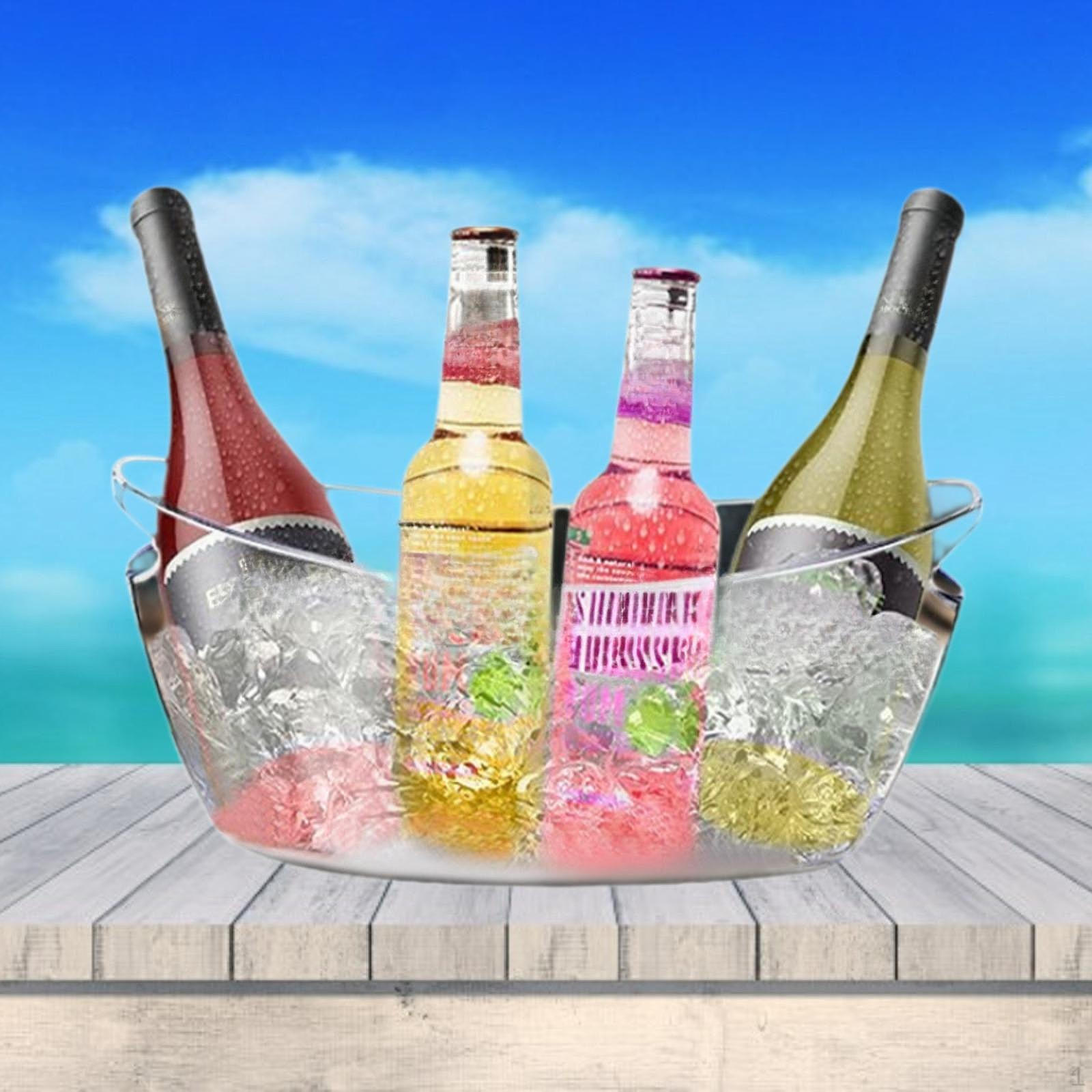 

Ice Bucket for Parties,Beer with Carry Handles,Portable,Wine Drink Chilling