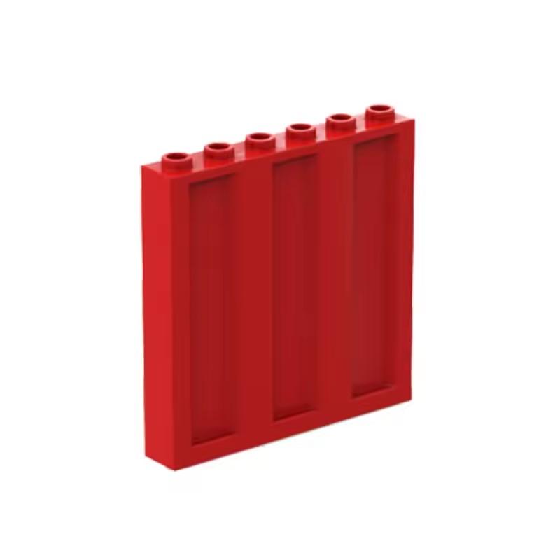

10PCS 23405 Panel Bricks 1x6x5 Parts Vertical Corrugated Technical Building Block Bundle Parts Assembly Creative 10pcs красный