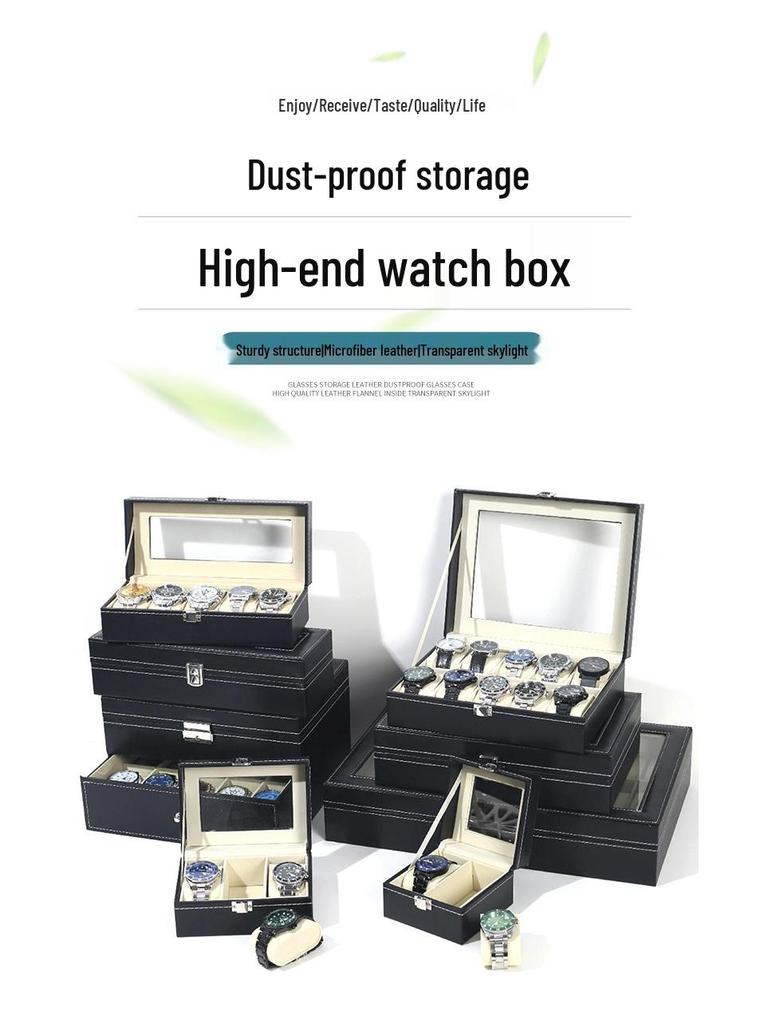 High-End Mechanical Watch Display & Storage Box - Large Capacity Wristwatch Organizer