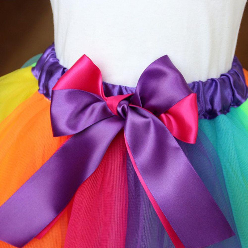 Moda pentru fetiță Cadou Prințesă Copilă Fusta tutu curcubeu Rochie de dans din tul