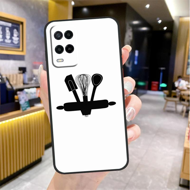 Cooking Chef Case For Oppo A74 A54 A94 A78 A98 A18 A60 A80 A40 A38 A58 A96 A76 A16 A15 A17 A57 A77 A5 Pro