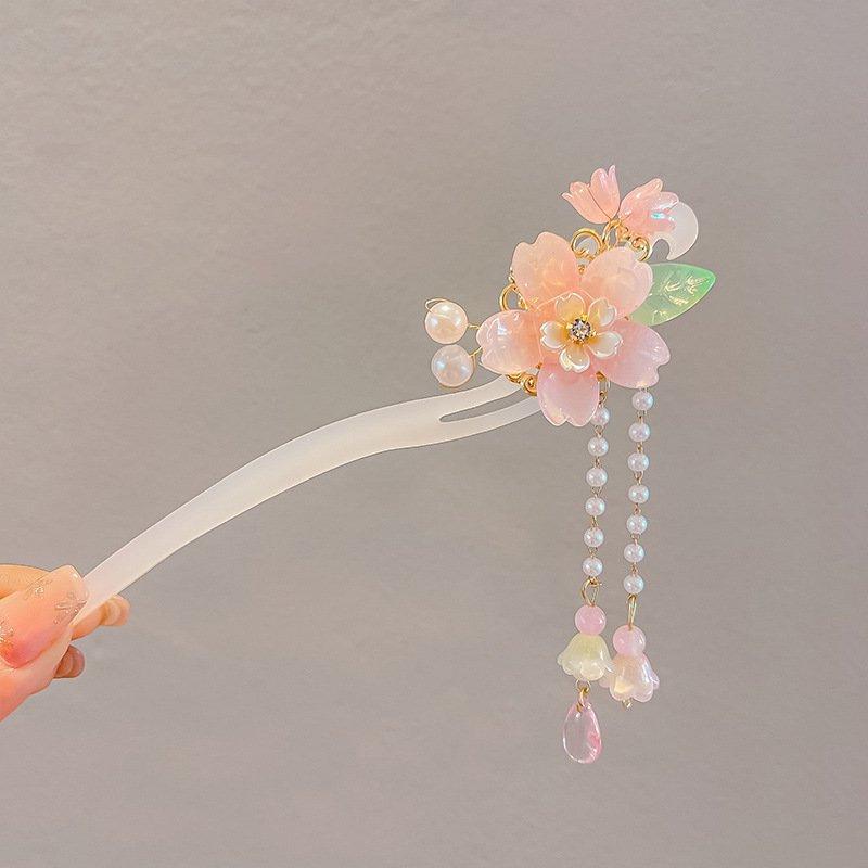 Ancient Style Hanfu Tassel Hairpins for Girls - Chinese Costume Hair Accessories