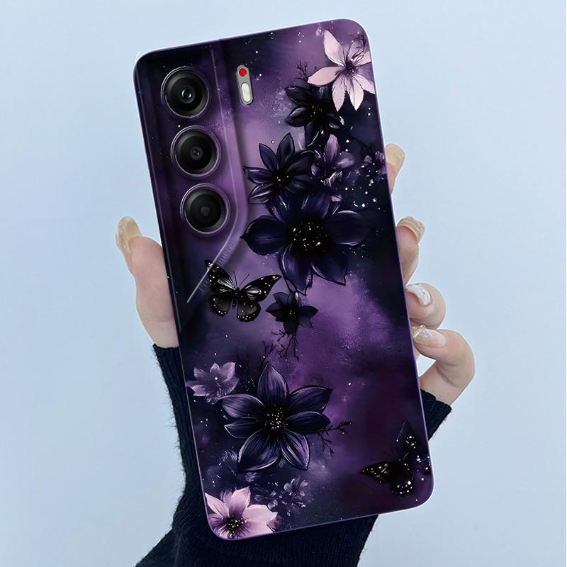 Handyhülle für Tecno Camon 40 Pro 4G 5G 2025 Niedlicher Panda Süße Mädchen Katzen Silikon Weiche Rückseite Ultradünne Schutzhülle