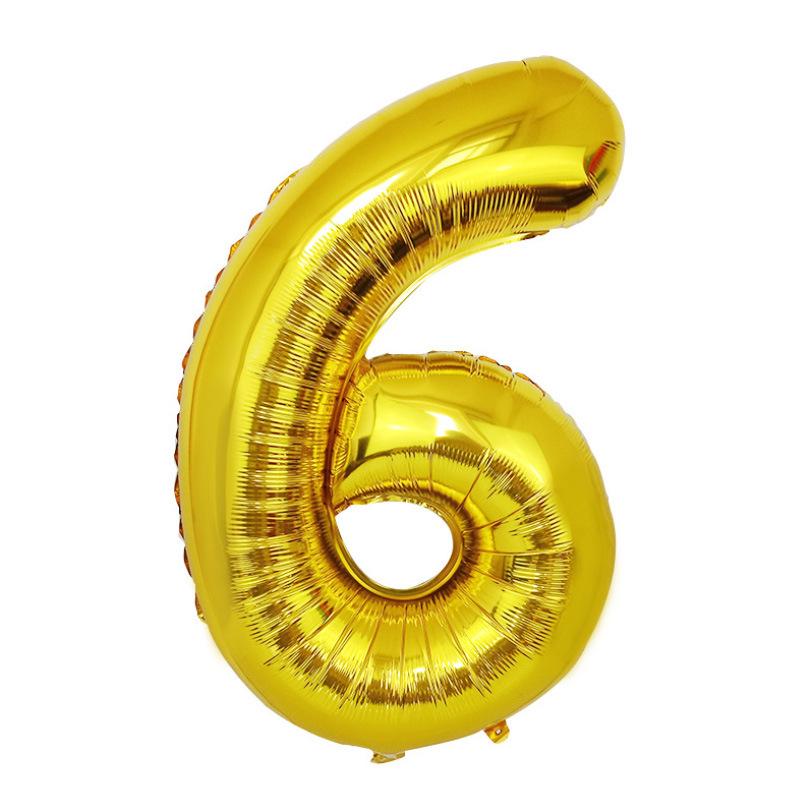 32-Inch Gradient Color Aluminum Foil Number Balloons - US Version