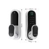 Smart Door Lock Keyless Entry Door Lock Handle with 2 Cards and 2 Keys Biometric Door Lock App Remote Operation WiFi