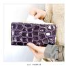 Trendy Yamagishi Enamel Crocodile Embossed Long Wallet, Genuine Leather, Women's, Card Slots, Coin Purse, Bill Compartment, Round Zipper, Gran Cocco,