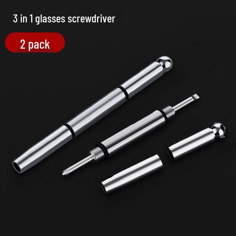 Eyeglass Repair Tool Set: Flathead, Phillips, Hex Key, Screws & Accessories
