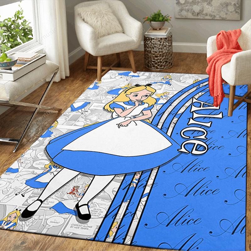 1Pc Alice Wonderland Rug Office Carpet Indoor Outdoor Doormat Nonslip Soft Comfortable Living Christmas Halloween Xmas Gift D924122