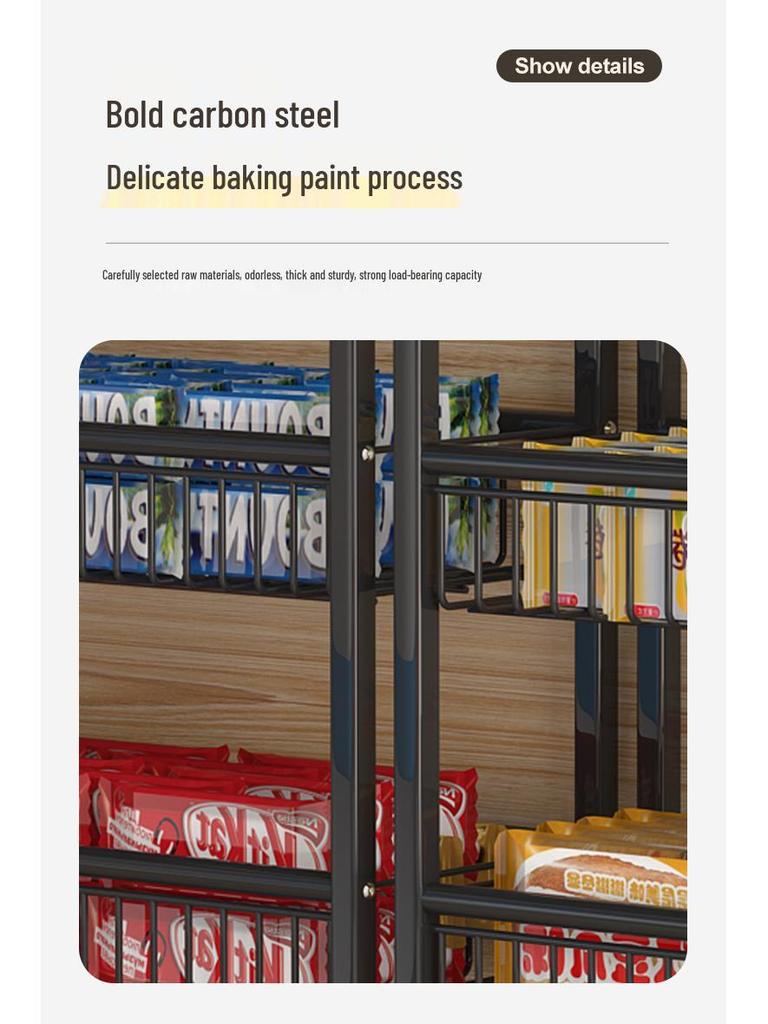 Compact Checkout Counter Shelf for Snacks and Gum Display