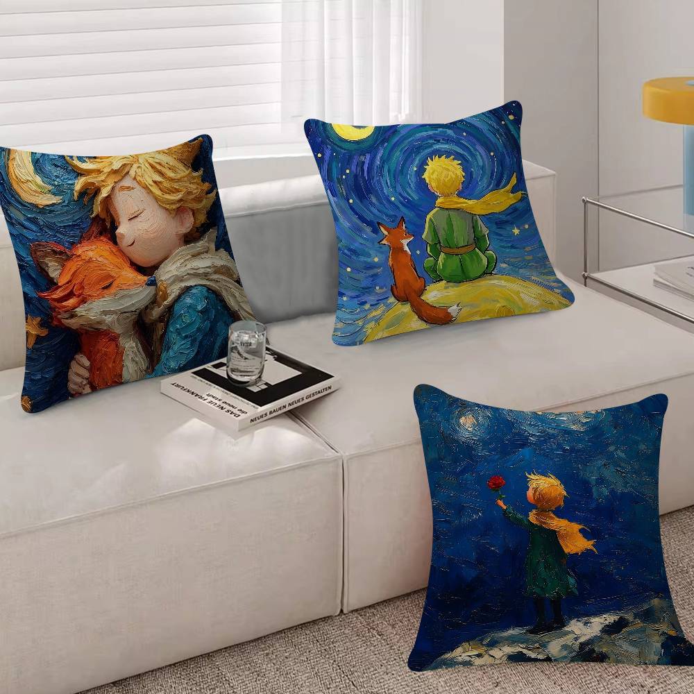 Il Piccolo Principe Volpe Anime Cuscino Regali Arredamento Ufficio Casa Camera da Letto Divano Copricuscino per Auto Custodia 45x45cm