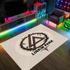Linkin Park Design Crystal Velvet Carpet Cozy Non?Slip Printed Rug For Bedroom Living Room Entrance
