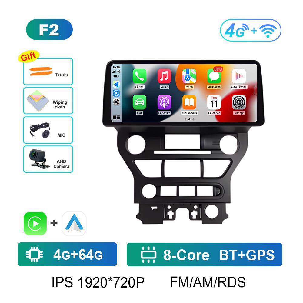 Android Smart System for Ford Mustang 2015 2016 2017 2018 - 2020 Wireless Carplay DSP Stereo Cooling Fan GPS Navigation No 2 Din