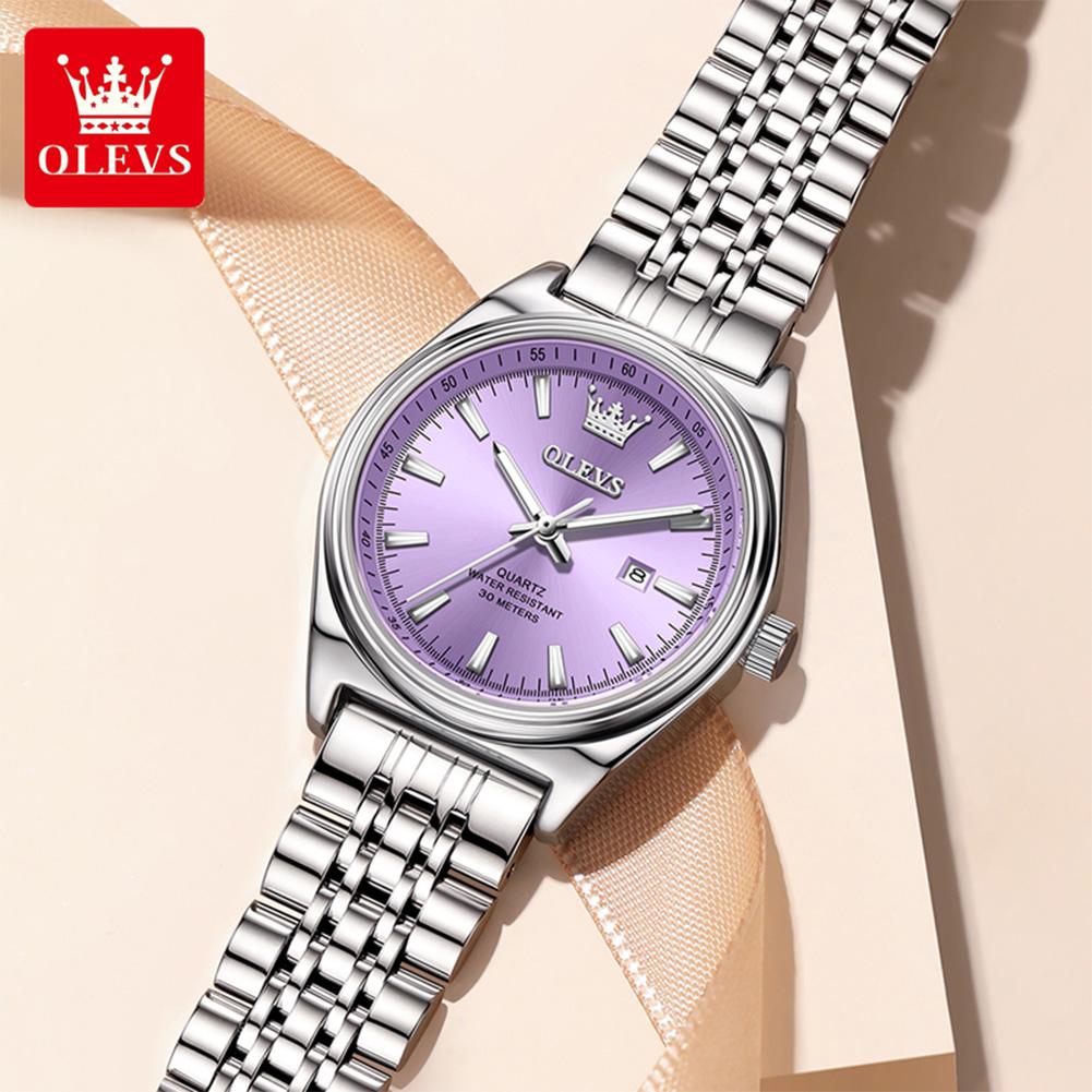 New Fashion Purple Dial Ladies Quartz Wristwatches Luxury Watch Women Waterproof Casual Dress Female Clock Montre Femme