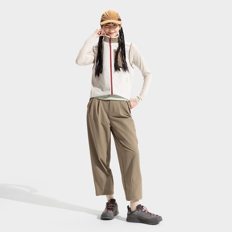 Li Ning CF Su Atmungsaktive Einfarbige Mittelhohe Gerade Freizeithose Damen Unterteile AYKV758-2