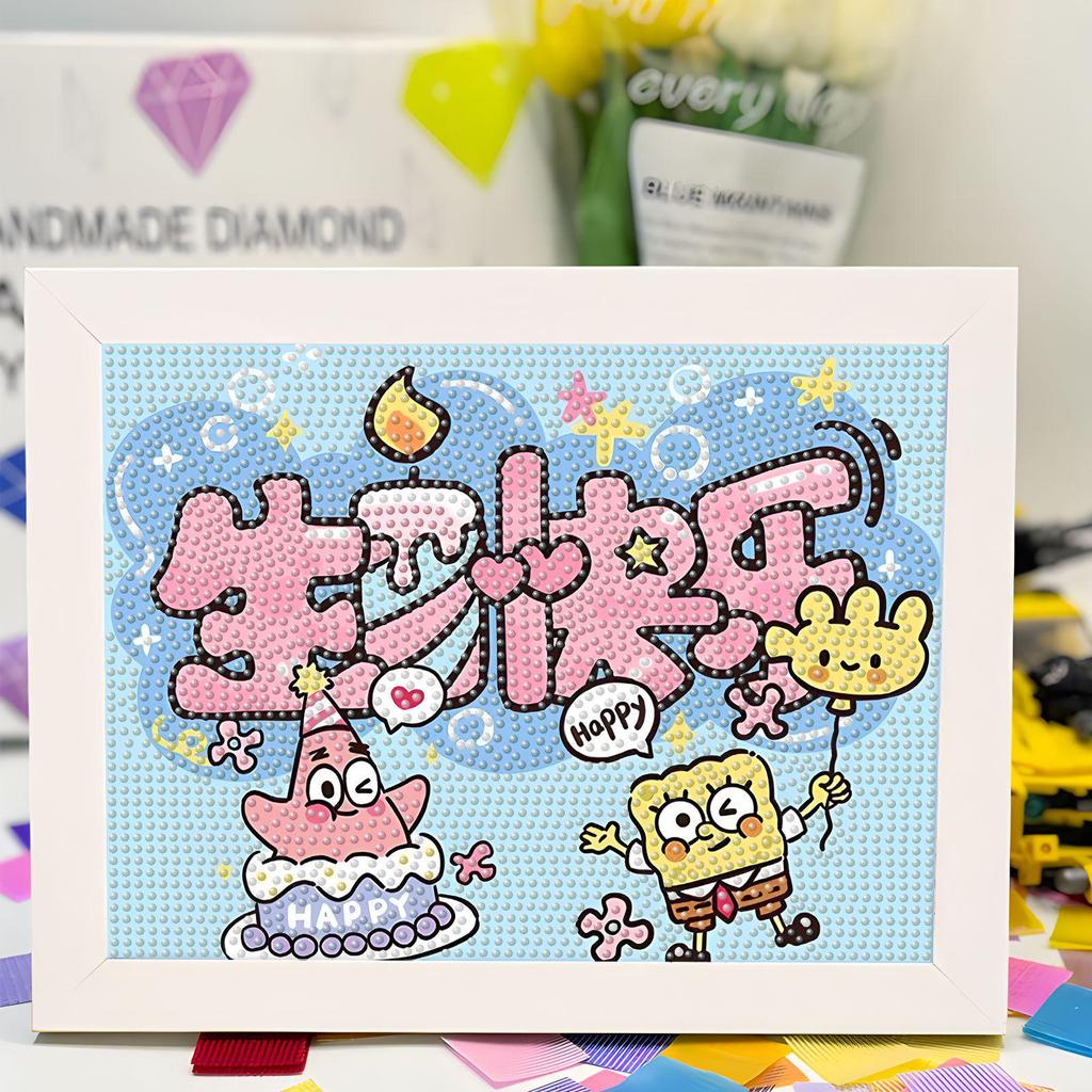 Kit de Peinture Diamant 5D Sanrio Encadré – Jouet Éducatif pour Enfants