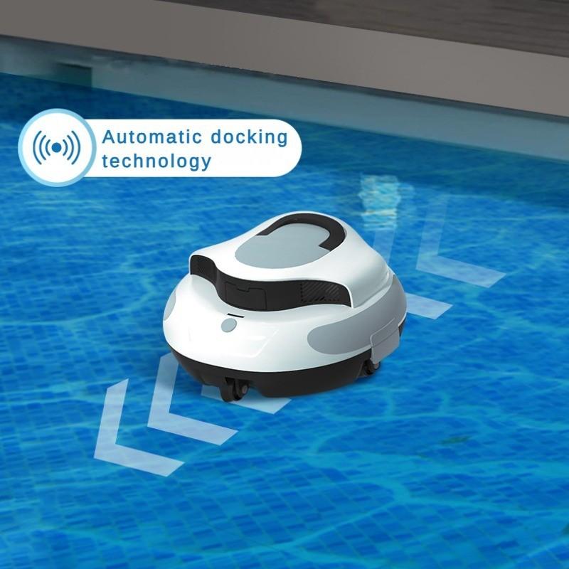 Robot de piscină cu încărcare rapidă și rezistență lungă, mașină de aspirare complet automată fără fir pentru piscină, 324 * 321 * 171 mm