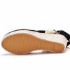 Shoes Women Summer High Heel Platform Sandals Ankle Buckle Strap Closed Comfortable Casual Shoe