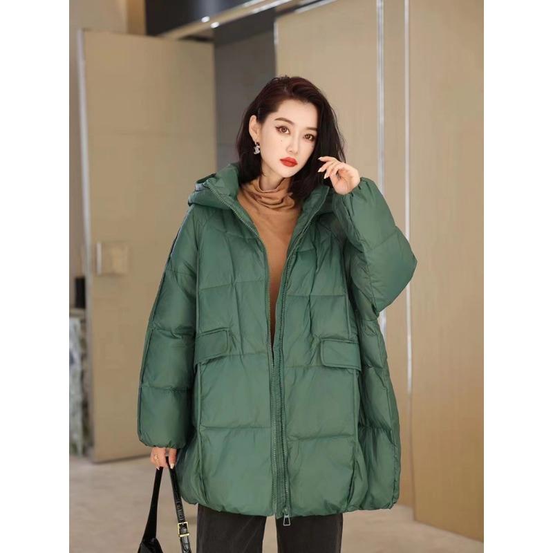 Women 90% White Duck Down Jacket Hooded Autumn Winter Warm Oversize Puffer Coat Casual Loose Thick Parkas Female Outwear