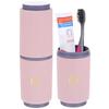Handy Travel Case for Toothbrush and Toothpaste - Pink