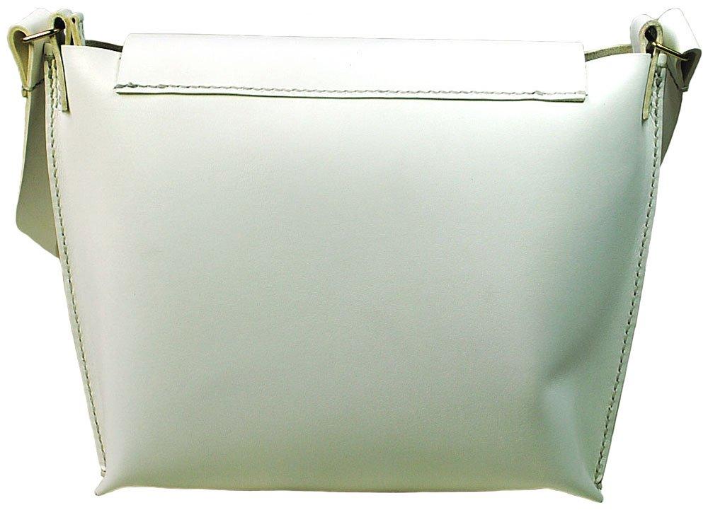 Zenith Genuine Leather Hand-Stitched Shoulder Bag for Men and Women, B-0139 (White)