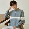 Autumn and Winter Inner Sweater Solid Color High-end Crew Neck Sweater Loose Trend Casual Men's Knitted Sweater