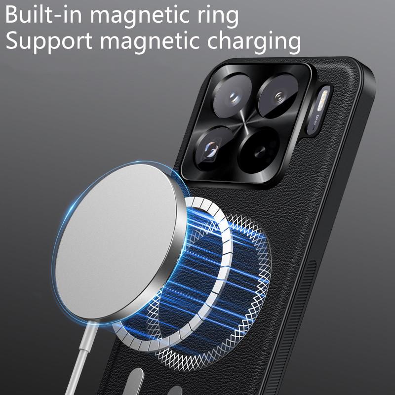 Retro Leather Magnetic Phone Cases For Xiaomi 15 Ultra 12 13 14 15s Pro 14T 14 Ultra Business Camera Protection Shockproof Cover