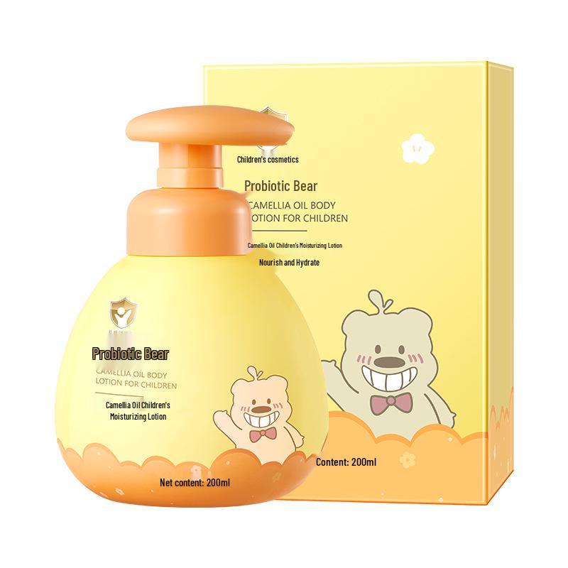 Увлажняющий лосьон для детей с маслом камелии и пробиотиками - Увлажняющий и питательный крем для лица и тела