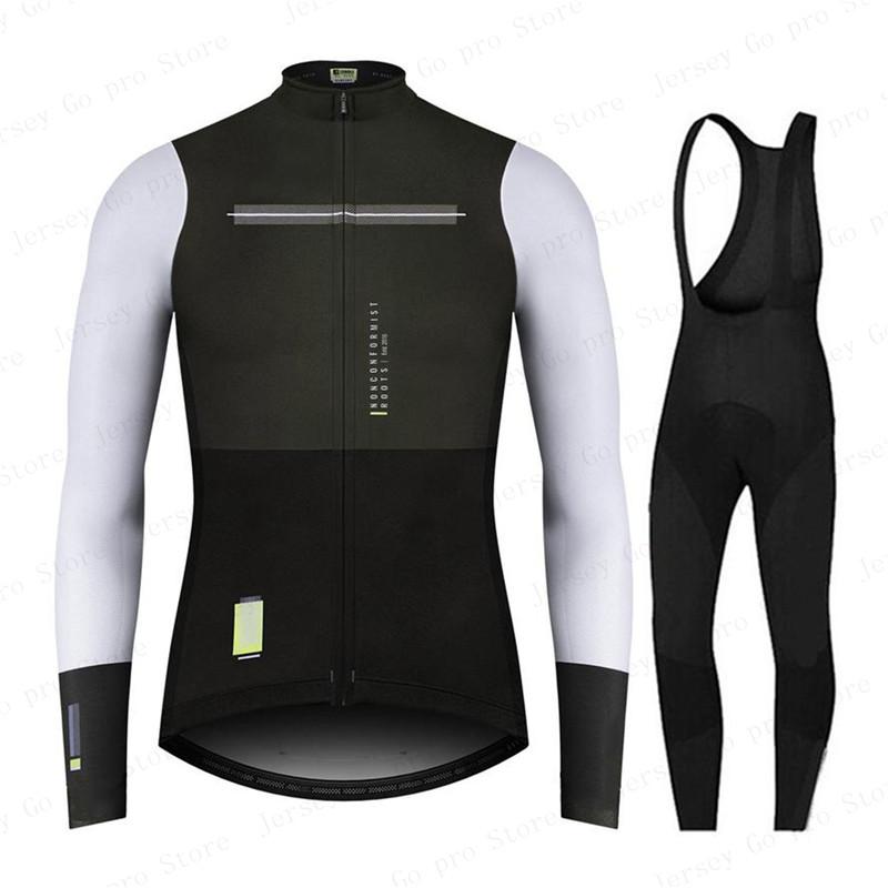 2026 Spring/Autumn Triathlon Men Long Sleeve Cycling Clothing Breathable Anti-UV Bicycle Jersey Set Wear Bib Pants Ropa Ciclismo