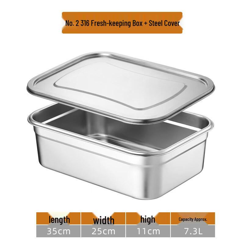 ZISIZ Commercial 316 Stainless Steel Food Container