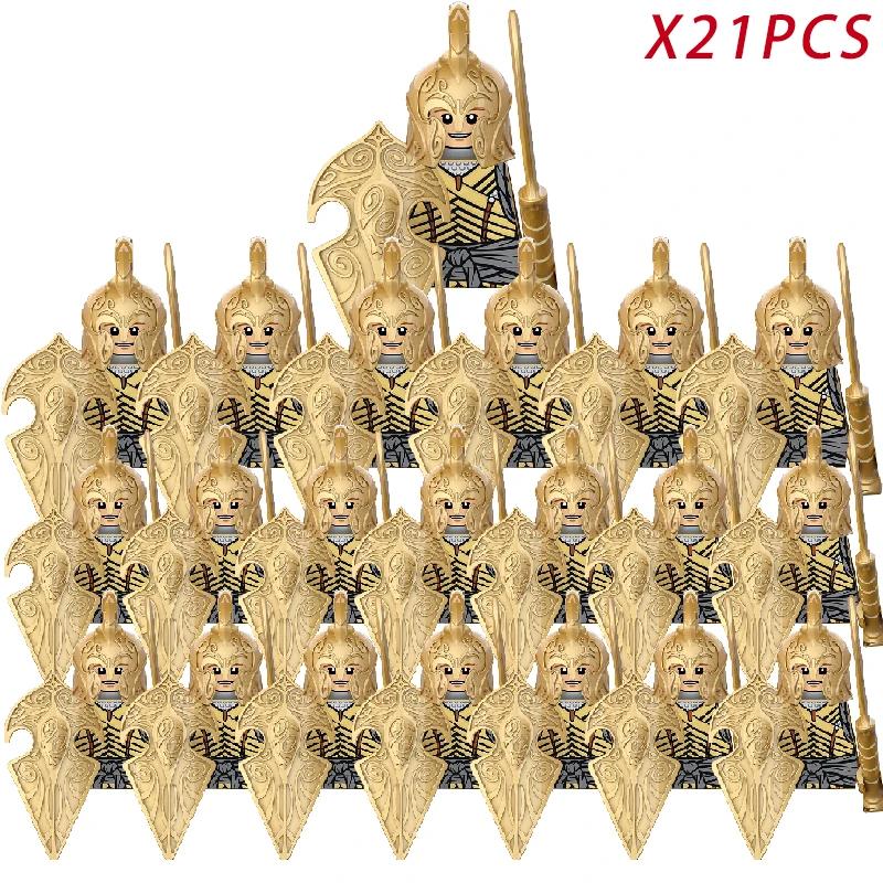 Medieval Knights Elf Dwarf Uruk-hai Mini Figures Armor Helmet Accessories Building Blocks DIY Bricks Toys For Kids Boys Gift