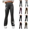 Women's Fashionable American, Sports Casual Pants, Five,Pointed Star Stretch Tight High,Waisted Slightly Flared Pants