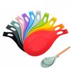 1/2Pcs Silicone Spoon Rest Food Grade Spoon Pad Mat Multipurpose Heat Resistant Coaster Tray Dish Holder Placemat Kitchen Tools
