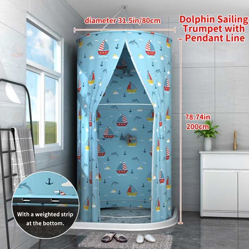 1pc Bathroom Shower Curtain Toilet Bath Tent Bath Cover Bath Tent Winter Home Insulation Cover Thickened Warm Bath Cover