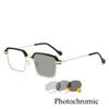 Square Frame Photochromic Glasses Unisex Trendy Blue Light Blocking Reading Glasses Vintage High Difinition Prescription Eyewear