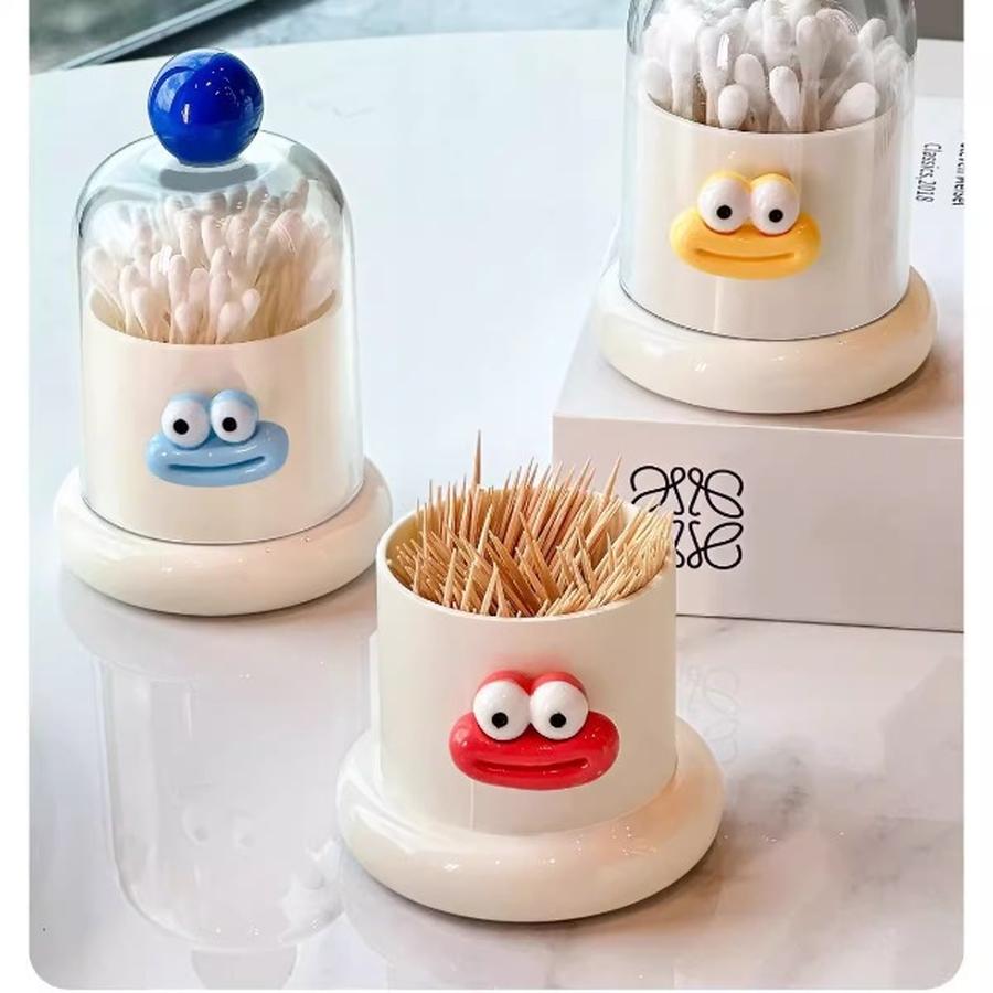 Neuer Dopamin Kreativer Zahnstocherhalter, Wohnzimmer Schreibtisch Kreativer Personalisierter Zahnseide Dose Wattestäbchen Aufbewahrungsbehälter