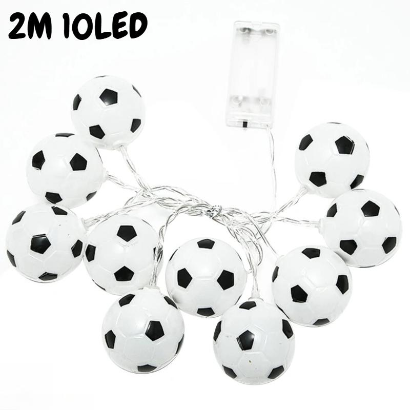 

20 LED Soccer Ball String Lights Decorative Fairy Lights for Garden Balcony Bar Party Outdoor Indoor Sports Theme Mood Lighting 2M 10LED
