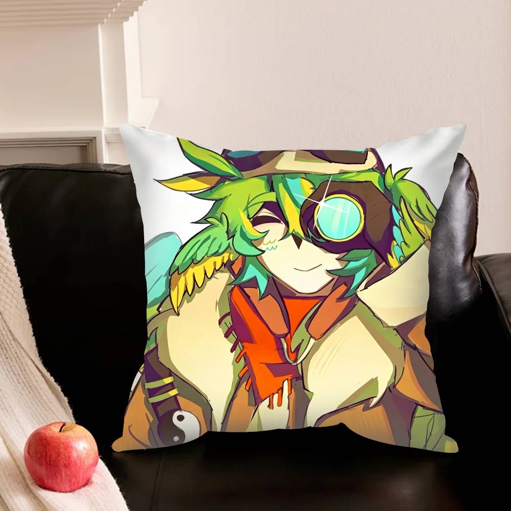 P-Parrotx2S Pillowcase Living Room Sofa Cushion Cover Bedroom Room Bed Pillow Cover Home Decoration