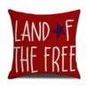 4pcs/Set Independence Day Pillow Cover Public Holidays Decorative Couch Pillow Five-Pointed Star Printed Pillows Without Pillow Core