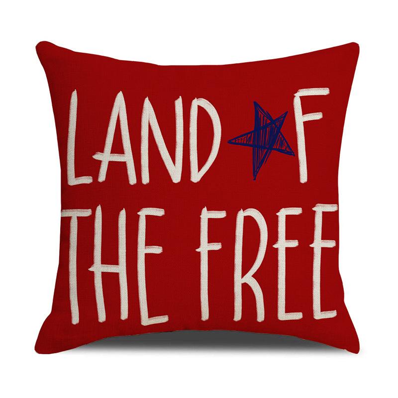 4pcs/Set Independence Day Pillow Cover Public Holidays Decorative Couch Pillow Five-Pointed Star Printed Pillows Without Pillow Core
