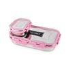 Insulated Stainless Steel Lunch Box For Work Or School With Veg Snack Box And Leak-Proof Lock In Elegant Pink Design